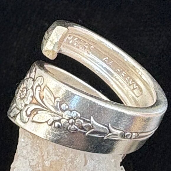 Silver Plated Spoon Silverware Ring Size 5.75 - Picture 8 of 12